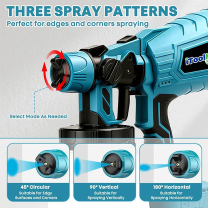 High-pressure Cordless Paint Sprayer with 2 Batteries