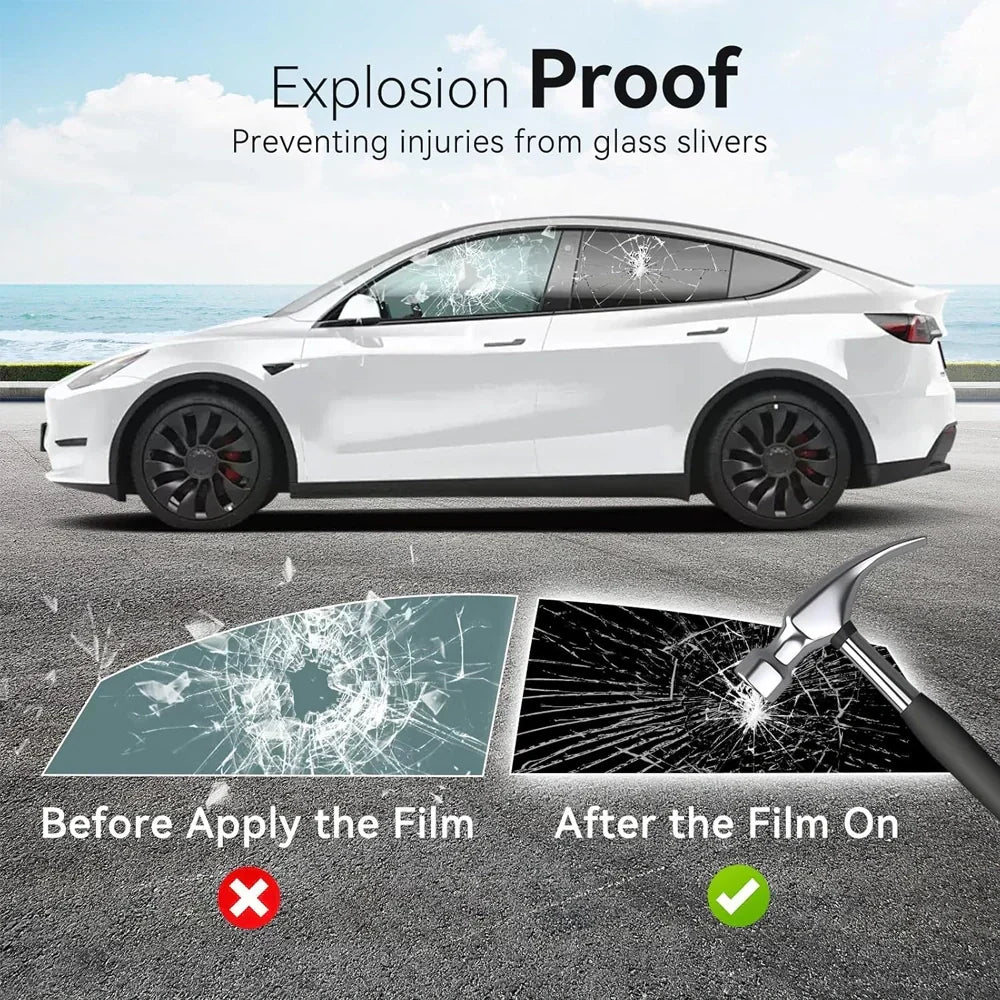 Universal Reduce Infrared Heat & Block UV by 99% Removable Window Tint Film for Cars - DIY Cut for Multiple Shapes 1