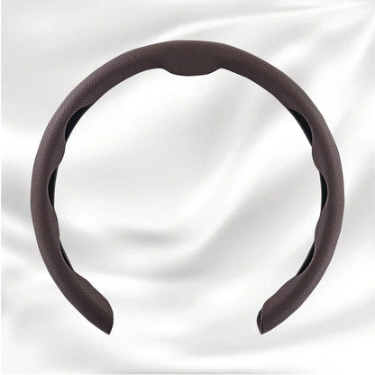 Nexi Customized Car Logo Breathable Ultra-thin 5D Leather & Carbon Car Steering Wheel Cover Universal Fit