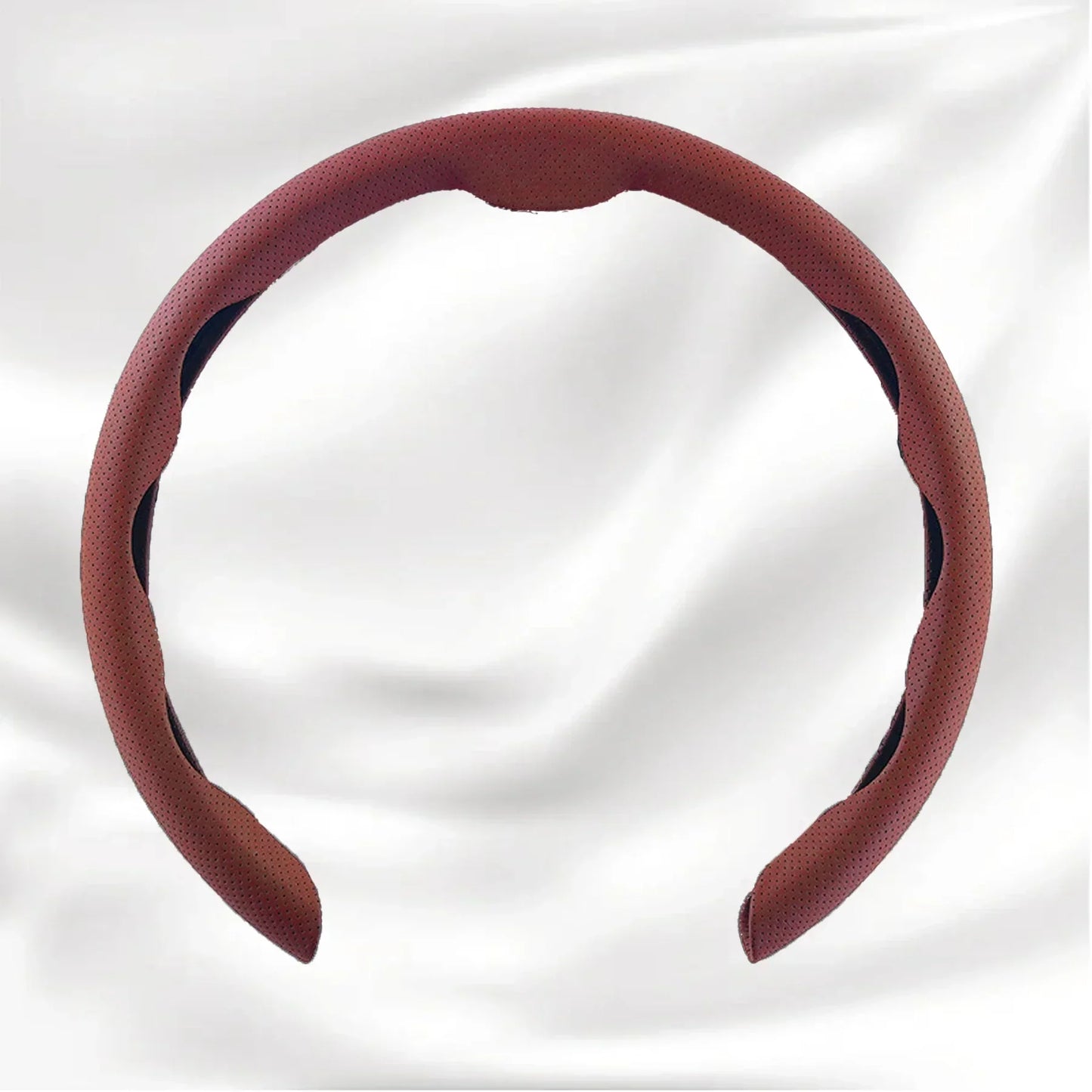 Nexi Customized Car Logo Breathable Ultra-thin 5D Leather & Carbon Car Steering Wheel Cover Universal Fit