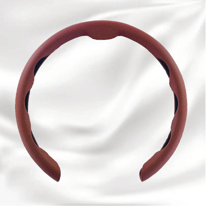 Nexi Customized Car Logo Breathable Ultra-thin 5D Leather & Carbon Car Steering Wheel Cover Universal Fit