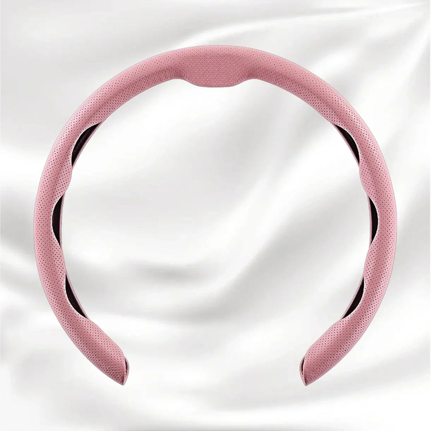 Nexi Customized Car Logo Breathable Ultra-thin 5D Leather & Carbon Car Steering Wheel Cover Universal Fit