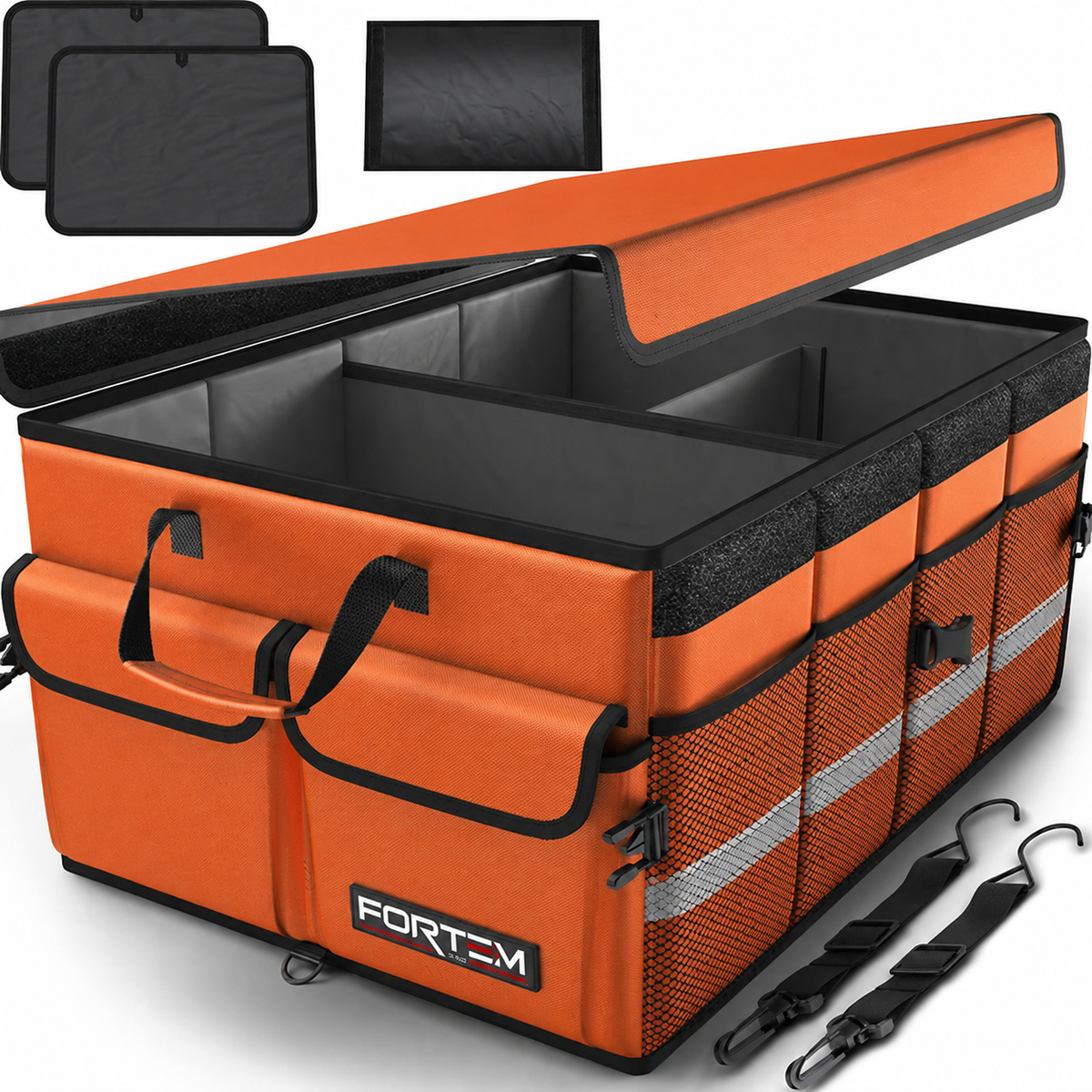 🚗 Heavy Duty Car Trunk Organizer – Foldable Multi-Compartment Storage Solution for SUV, Sedan & Truck