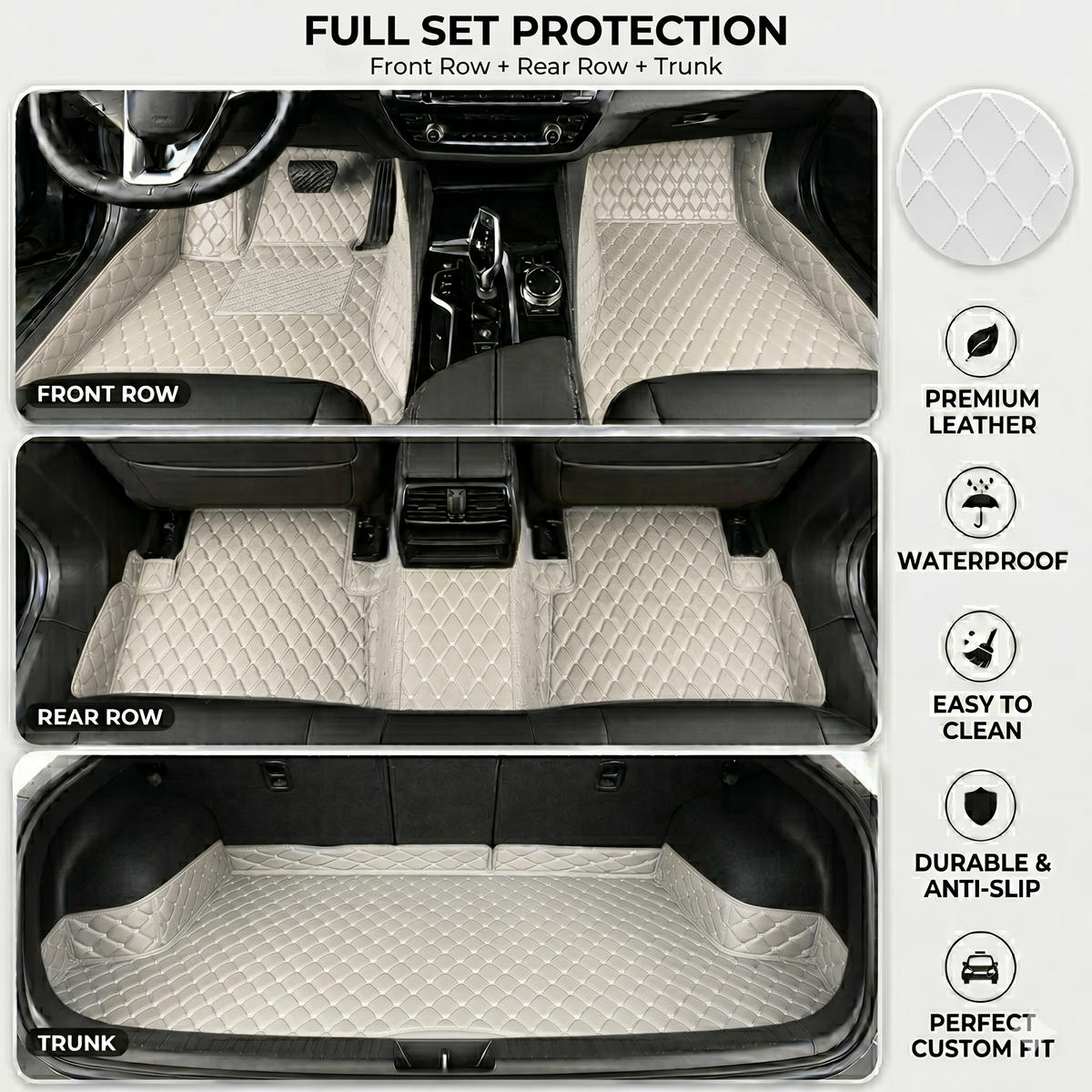 Elvie Heavy Duty Universal Fit Car Mats, SUVs, and TrucksMn